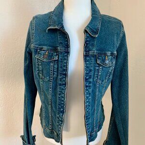 Abercrombie & Fitch Zippered Jean Jacket Size L